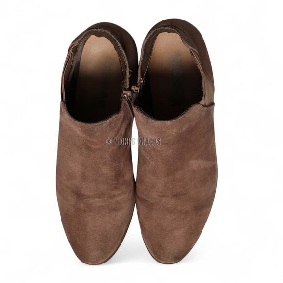 Madeline Girl Tabitha 2 Faux Suede Ankle Boots Taupe Size 9.5 Women - Picture 11 of 13